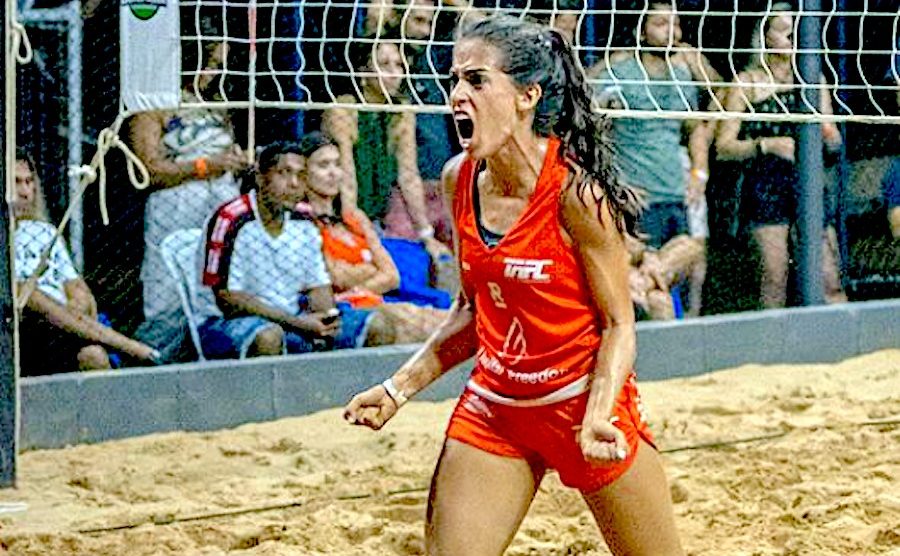 Atleta de Sinop é campeã de etapa de circuito estadual de futevôlei